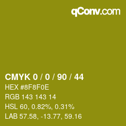 カラーコード: CMYK 0 / 0 / 90 / 44 | qconv.com
