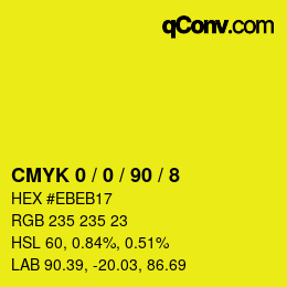 Color code: CMYK 0 / 0 / 90 / 8 | qconv.com