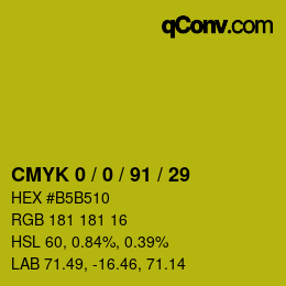 Color code: CMYK 0 / 0 / 91 / 29 | qconv.com