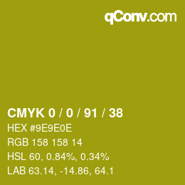 Color code: CMYK 0 / 0 / 91 / 38 | qconv.com
