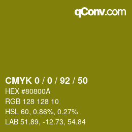 Color code: CMYK 0 / 0 / 92 / 50 | qconv.com