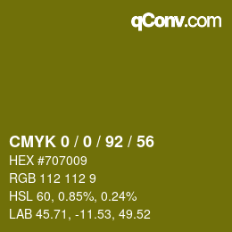 Color code: CMYK 0 / 0 / 92 / 56 | qconv.com