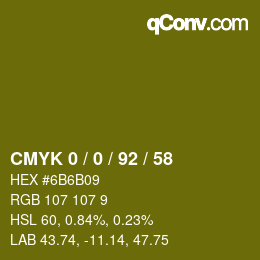 Color code: CMYK 0 / 0 / 92 / 58 | qconv.com