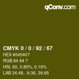 Color code: CMYK 0 / 0 / 92 / 67 | qconv.com