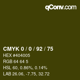 Color code: CMYK 0 / 0 / 92 / 75 | qconv.com