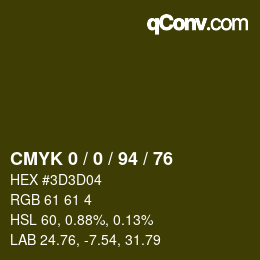 Color code: CMYK 0 / 0 / 94 / 76 | qconv.com