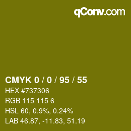 Color code: CMYK 0 / 0 / 95 / 55 | qconv.com