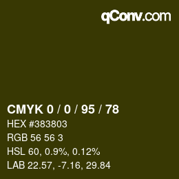 Color code: CMYK 0 / 0 / 95 / 78 | qconv.com