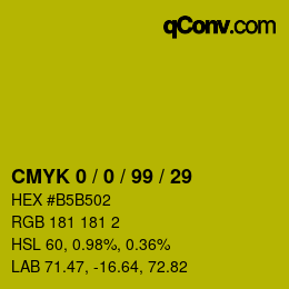 Color code: CMYK 0 / 0 / 99 / 29 | qconv.com