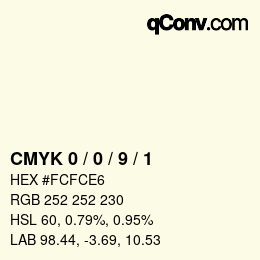 Color code: CMYK 0 / 0 / 9 / 1 | qconv.com