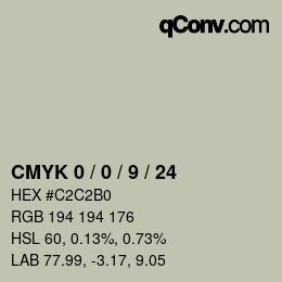 Color code: CMYK 0 / 0 / 9 / 24 | qconv.com