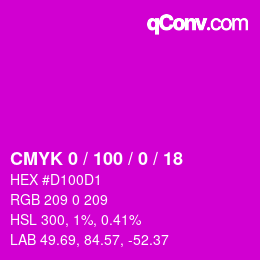 Color code: CMYK 0 / 100 / 0 / 18 | qconv.com