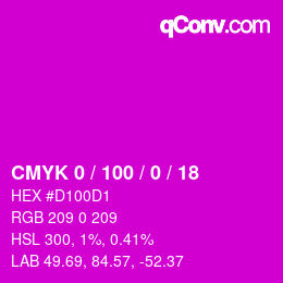 Color code: CMYK 0 / 100 / 0 / 18 | qconv.com