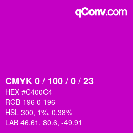 Color code: CMYK 0 / 100 / 0 / 23 | qconv.com