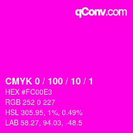Color code: CMYK 0 / 100 / 10 / 1 | qconv.com