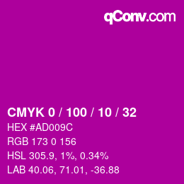 Color code: CMYK 0 / 100 / 10 / 32 | qconv.com