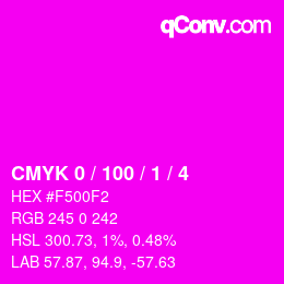 Color code: CMYK 0 / 100 / 1 / 4 | qconv.com