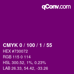 Color code: CMYK 0 / 100 / 1 / 55 | qconv.com