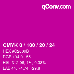 Color code: CMYK 0 / 100 / 20 / 24 | qconv.com