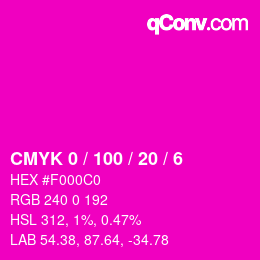 Color code: CMYK 0 / 100 / 20 / 6 | qconv.com