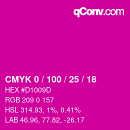 Color code: CMYK 0 / 100 / 25 / 18 | qconv.com