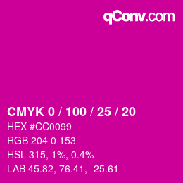 Color code: CMYK 0 / 100 / 25 / 20 | qconv.com