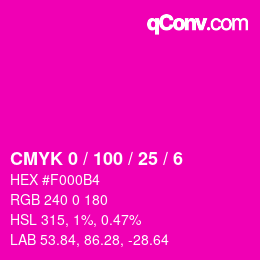 Color code: CMYK 0 / 100 / 25 / 6 | qconv.com