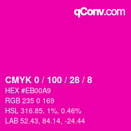 Color code: CMYK 0 / 100 / 28 / 8 | qconv.com