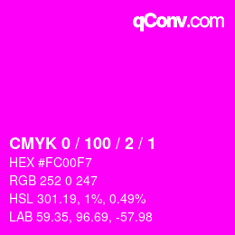 Color code: CMYK 0 / 100 / 2 / 1 | qconv.com