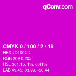 Color code: CMYK 0 / 100 / 2 / 18 | qconv.com