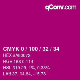 Color code: CMYK 0 / 100 / 32 / 34 | qconv.com