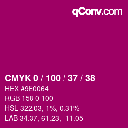 Color code: CMYK 0 / 100 / 37 / 38 | qconv.com