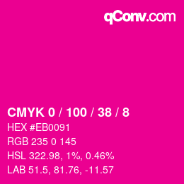 Color code: CMYK 0 / 100 / 38 / 8 | qconv.com