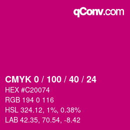 Color code: CMYK 0 / 100 / 40 / 24 | qconv.com