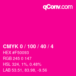 Color code: CMYK 0 / 100 / 40 / 4 | qconv.com