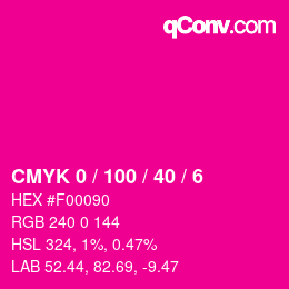 Color code: CMYK 0 / 100 / 40 / 6 | qconv.com