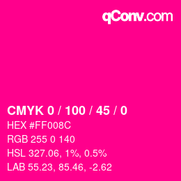 Color code: CMYK 0 / 100 / 45 / 0 | qconv.com