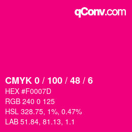 Color code: CMYK 0 / 100 / 48 / 6 | qconv.com