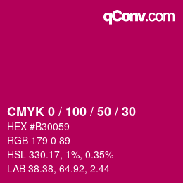 Color code: CMYK 0 / 100 / 50 / 30 | qconv.com