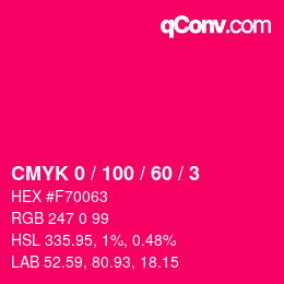 Color code: CMYK 0 / 100 / 60 / 3 | qconv.com