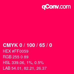 Color code: CMYK 0 / 100 / 65 / 0 | qconv.com