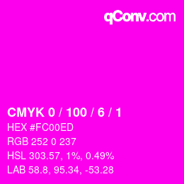 Color code: CMYK 0 / 100 / 6 / 1 | qconv.com