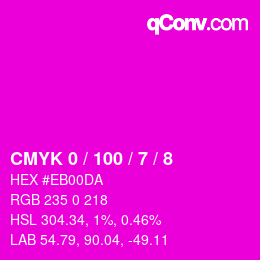 Color code: CMYK 0 / 100 / 7 / 8 | qconv.com