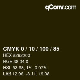 Color code: CMYK 0 / 10 / 100 / 85 | qconv.com