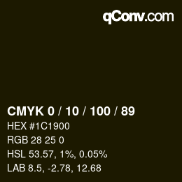 Color code: CMYK 0 / 10 / 100 / 89 | qconv.com