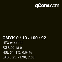 Color code: CMYK 0 / 10 / 100 / 92 | qconv.com