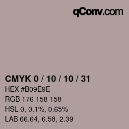 颜色代码: CMYK 0 / 10 / 10 / 31 | qconv.com