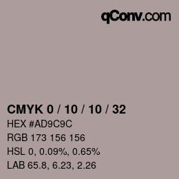 Color code: CMYK 0 / 10 / 10 / 32 | qconv.com