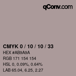 Código de color: CMYK 0 / 10 / 10 / 33 | qconv.com