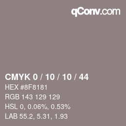 Color code: CMYK 0 / 10 / 10 / 44 | qconv.com